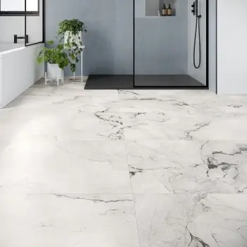 Camouflage White Marble Effect Italian Large Honed Porcelain Tile 120x60cm