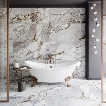 Unico Grey Marble Effect Italian Large Matt Porcelain Tile 120x60cm