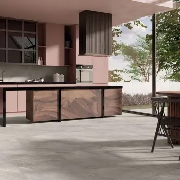 Alpen Grey Slate Effect Matt Italian Porcelain Tile 120x60cm