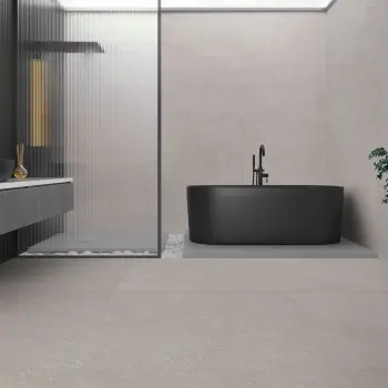 Piemonte Taupe Stone Effect Structured Matt Porcelain Tile 100x100cm