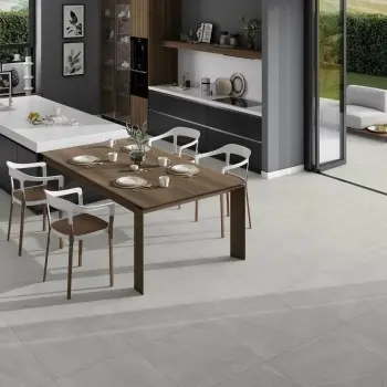 Bellevue White Stone Effect Large Anti Slip Porcelain Tile 75x75cm