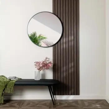 Trepanel® Walnut Brown Wide Slat Acoustic Wood Wall Panels