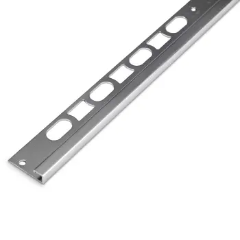 10mm Polished Silver Aluminium Square Box Profile Trim