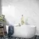 Carrara White Marble Effect Gloss Ceramic Tile 55x33cm