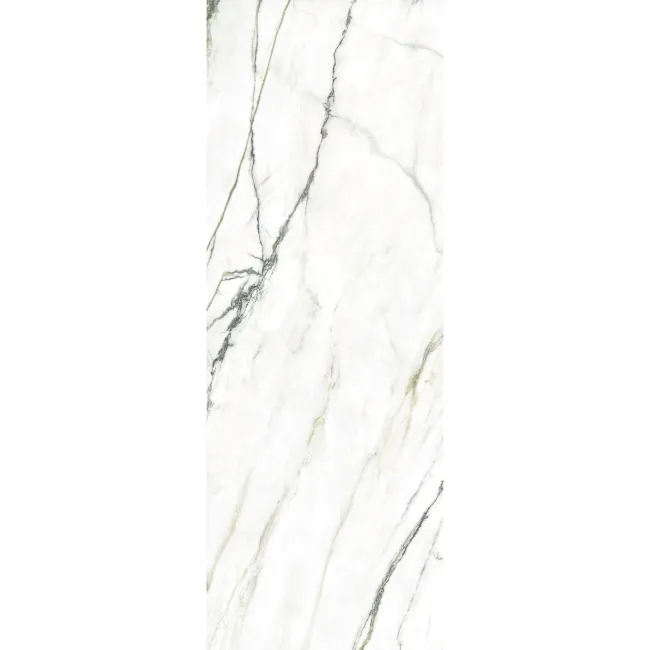 Macha Green Marble Effect Large Polished Porcelain Slab 275x100cm