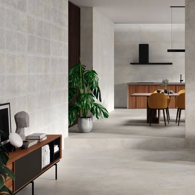 Feroe Light Grey Concrete Effect Large Matt Porcelain Tile 120x59.5cm
