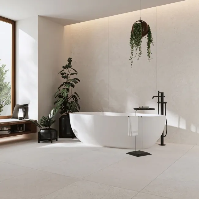 Cluny Sand Stone Effect Large Matt Porcelain Slab 275x100cm