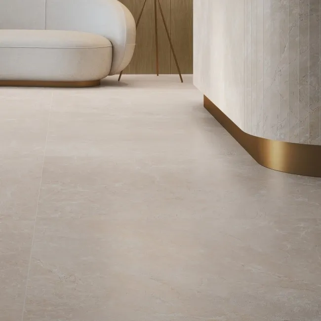 Eden Sand Marble Effect Large Matt Porcelain Tile 100x100cm