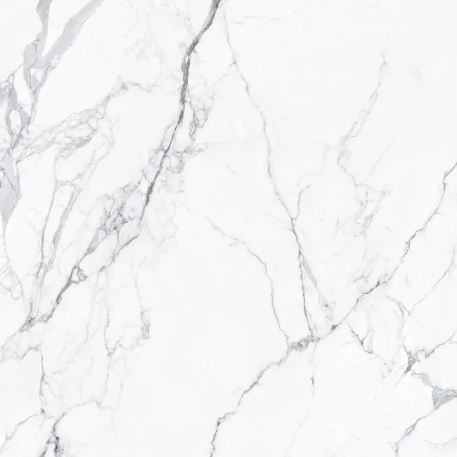 Zoey White Marble Effect XL Matt Porcelain Tile 160x160cm
