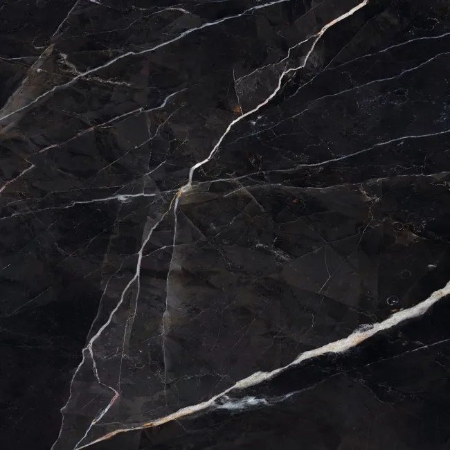 Sublime Black Marble Effect Matt Porcelain Tiles 100x100cm