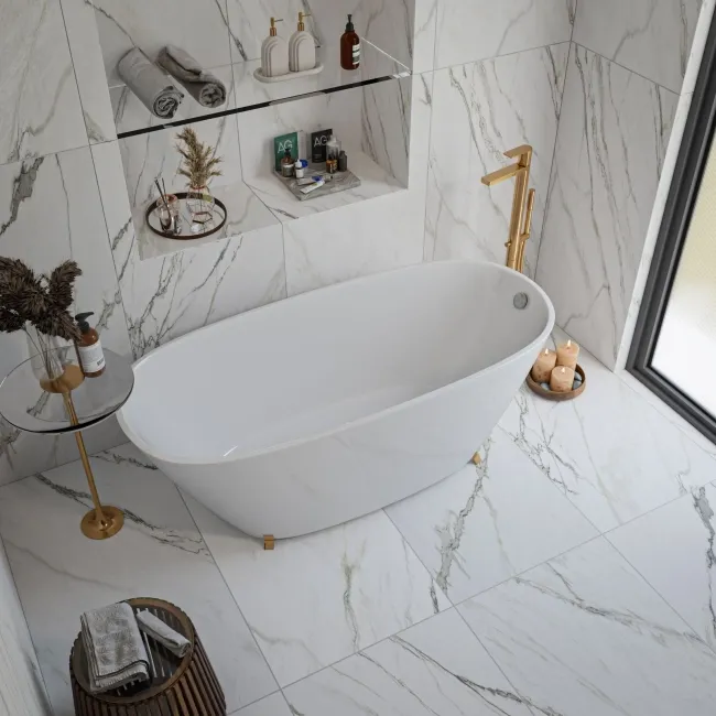 Macha Green Marble Effect Large Matt Porcelain Tile 120x60cm
