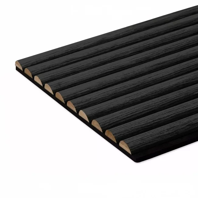 Trepanel Design® Noir Black Curve Acoustic Wood Wall Panels