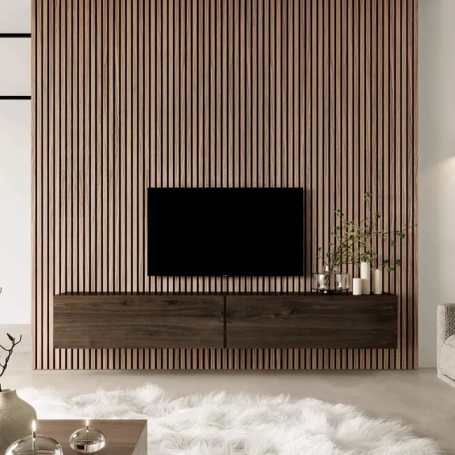 Trepanel® Autumn Brown Oak Acoustic Wood Wall Panels
