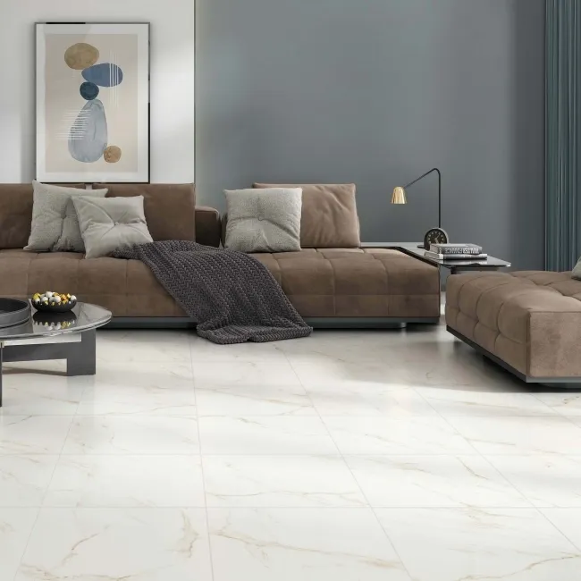 Carrara Gold Marble Effect Matt Ceramic Tile 45x45cm