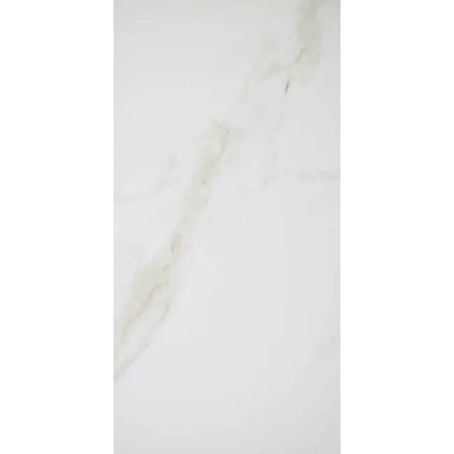 Carrara Gold Gloss Marble Effect Vitrified Ceramic Tile 60x30cm