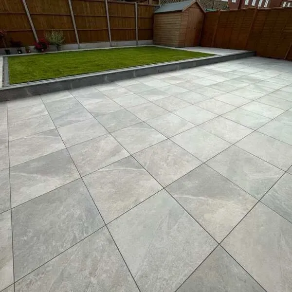 Maverick Grey Stone Effect Matt Porcelain Outdoor Paving Tile 59.2x59.2cm