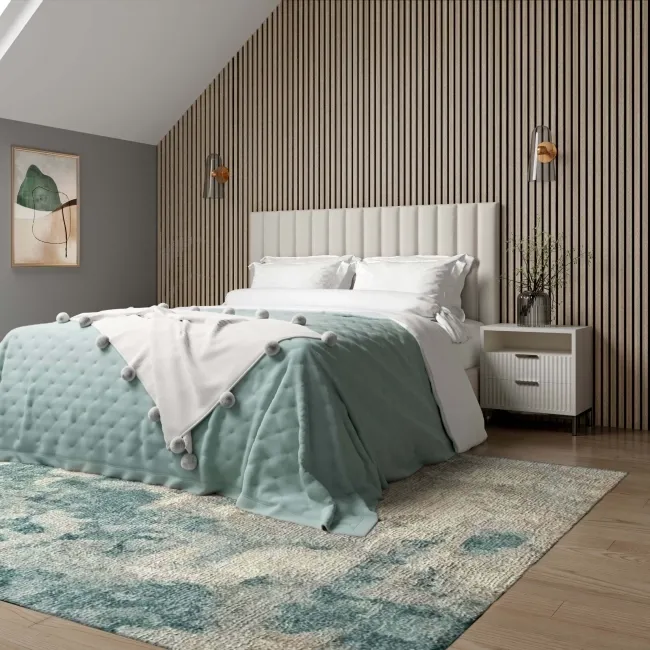 Trepanel® Chevron Hessian Beige Acoustic Wood Wall Panels