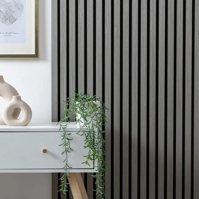 Trepanel® Ash Grey Acoustic Wood Wall Panels
