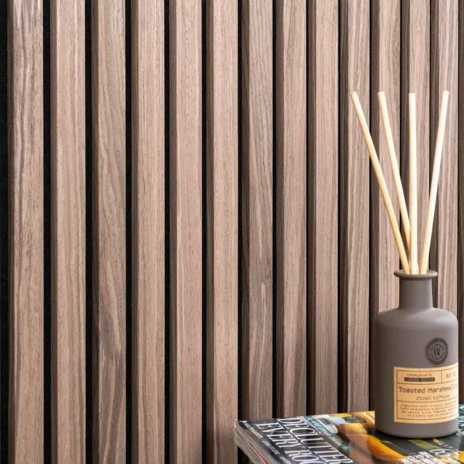 Trepanel® Autumn Brown Oak Acoustic Wood Wall Panels