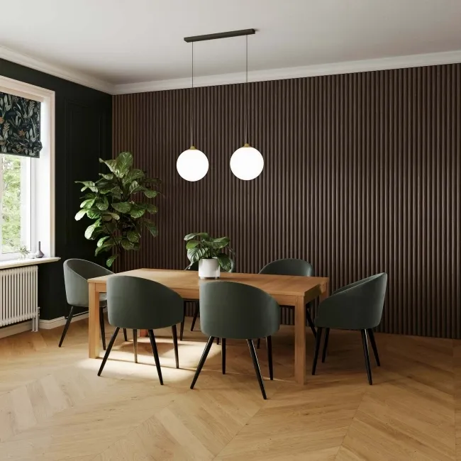 Trepanel Design® Walnut Brown Curve Acoustic Wood Wall Panels