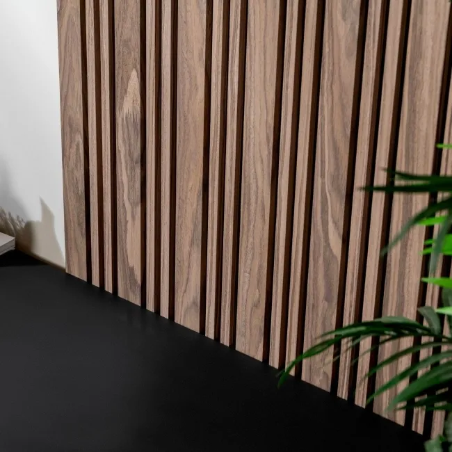 Trepanel Design® Autumn Brown Multi-Width Acoustic Wood Wall Panels