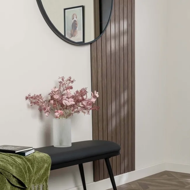 Trepanel® Walnut Brown Wide Slat Acoustic Wood Wall Panels