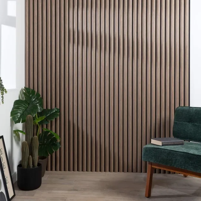 Trepanel Design® Smoked Oak Curve Acoustic Wood Wall Panels