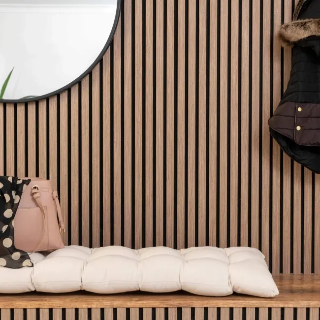 Trepanel® Smoked Oak Acoustic Wood Wall Panels