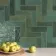 Riad Green Brick Effect Gloss Ceramic Wall Tile 20x6.5cm