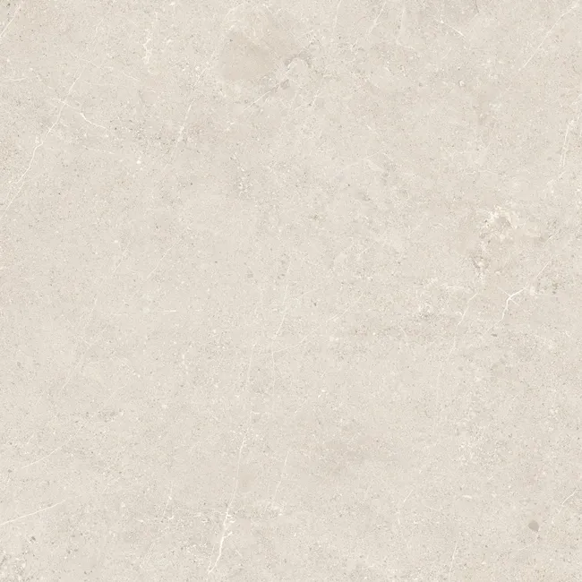 Unika White Stone Effect Large Matt Porcelain Tile 100x100cm