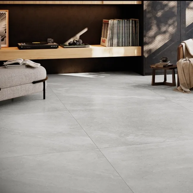 Ecchio Perla Stone Effect Large Matt Porcelain Tile 90x90cm