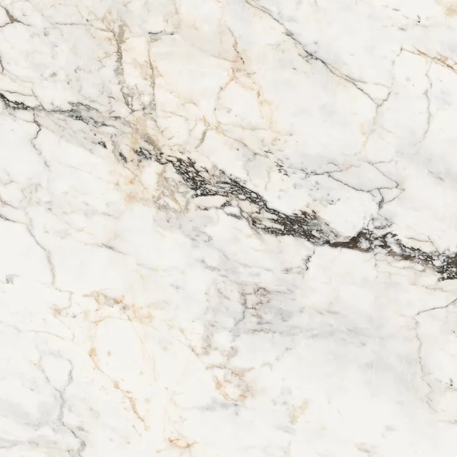 Paonazzetto White Marble Effect Italian Large Polished Porcelain Floor Tile 120x120cm