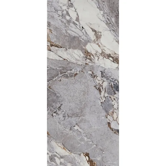 Unico Grey Marble Effect Polished Italian Large Porcelain Slab 278x120cm