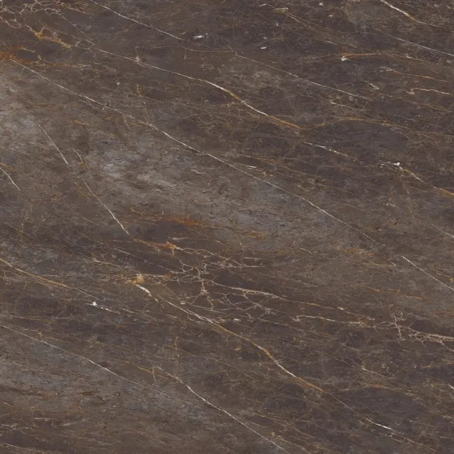 Golden Black Marble Effect Polished Italian Large Porcelain Slab 278x120cm