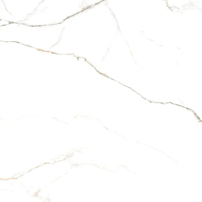 Lance Gold Marble Effect Large Polished Porcelain Tile 120x120cm