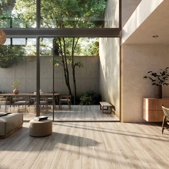 Taos Taupe Large Wood Effect Anti-Slip Matt Porcelain Tile 151x24cm