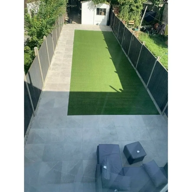 Maverick Grey Stone Effect Matt Porcelain Outdoor Paving Tile 59.2x59.2cm