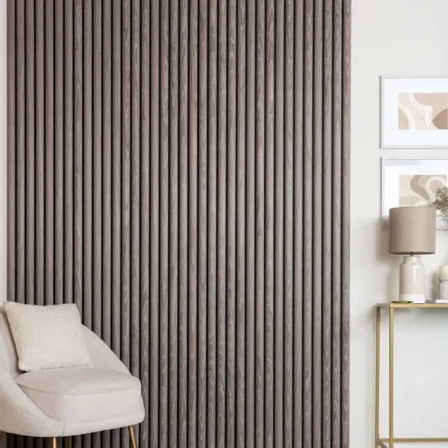 Trepanel Design® Silver on Dark Grey Felt Curve Acoustic Wall Panels