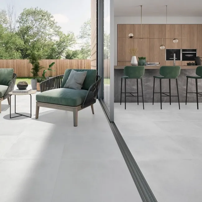 City Light Grey Concrete Effect Anti Slip Porcelain Tile 60.5x60.5cm