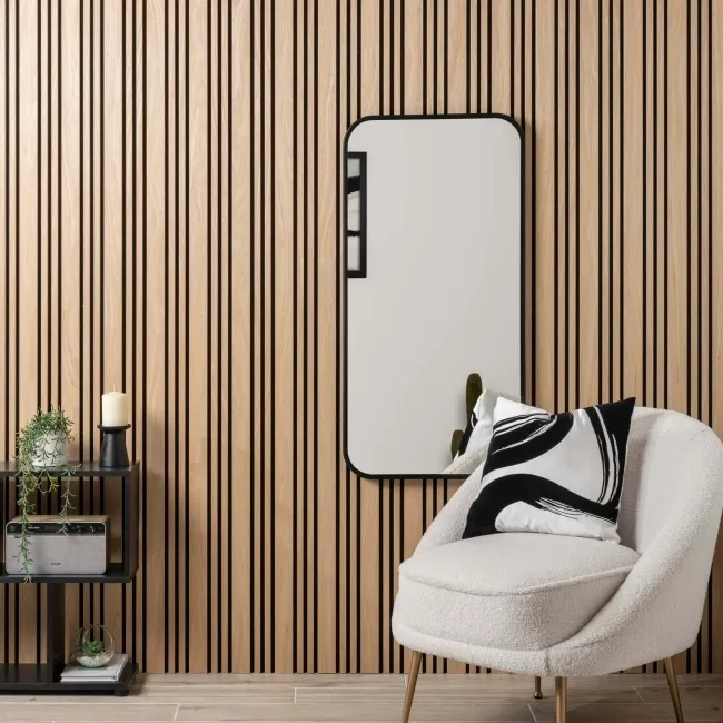 Trepanel Design® Oak Multi-Width Acoustic Wood Wall Panels