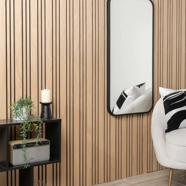 Trepanel Design® Oak Multi-Width Acoustic Wood Wall Panels