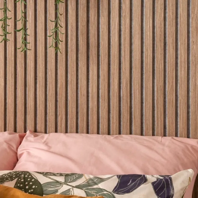 Trepanel® Smoked Oak on Grey Felt Acoustic Wood Wall Panels