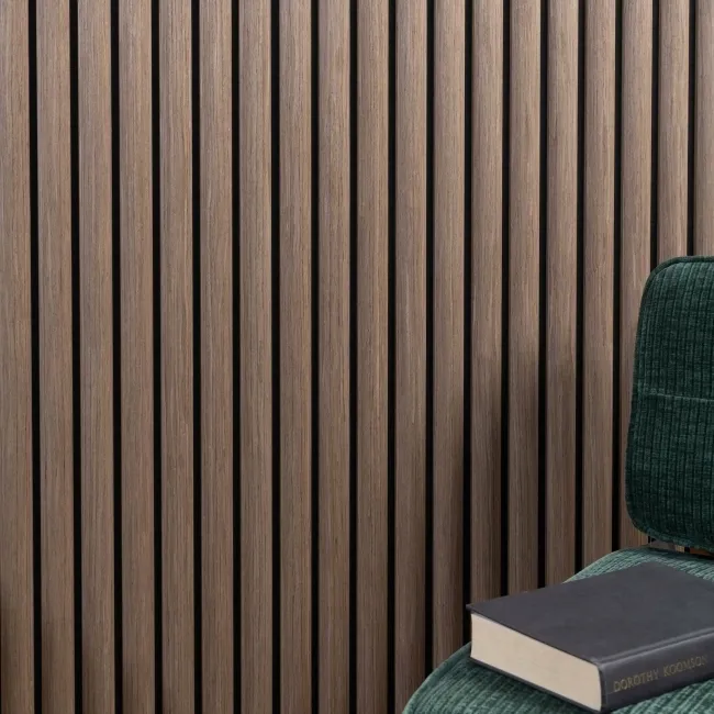 Trepanel Design® Smoked Oak Curve Acoustic Wood Wall Panels