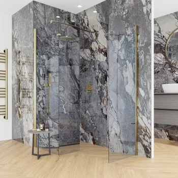 Unico Grey Marble Effect Polished Italian Large Porcelain Slab 278x120cm
