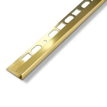 8mm Polished Gold Aluminium Square Box Profile Trim