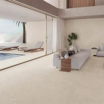 Eden Sand Marble Effect Large Matt Porcelain Slab 275x100cm