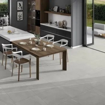 Bellevue White Stone Effect Large Anti Slip Porcelain Tile 75x75cm