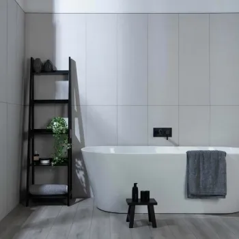 Cluny White Stone Effect Matt Ceramic Wall Tile 100x33.3cm