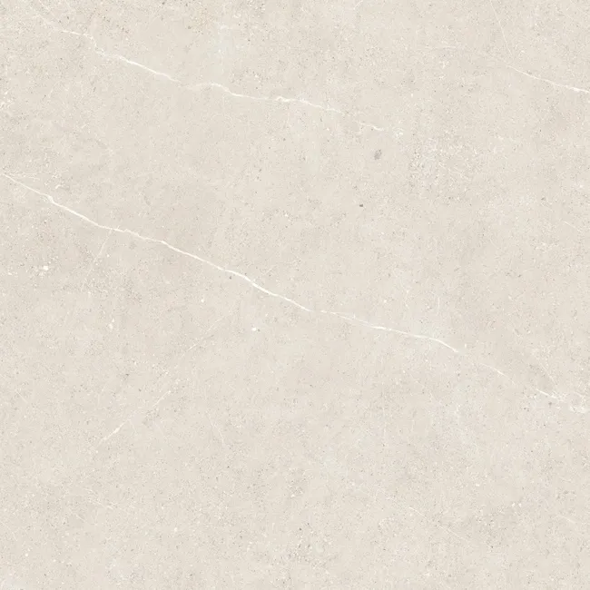 Unika White Stone Effect Large Matt Porcelain Tile 100x100cm