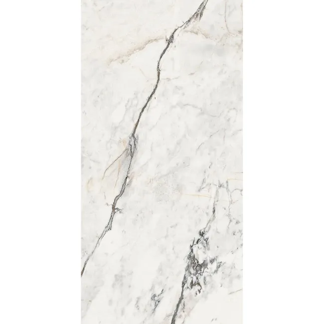 Paonazzetto White Marble Effect Italian Large Polished Porcelain Tile 120x60cm